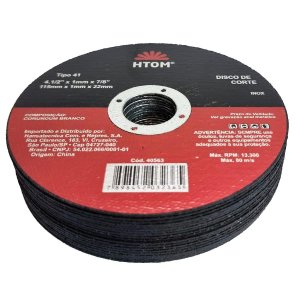 Kit 20 Disco de Corte 115mm X 1mm Inox Fino Esmerilhadeira