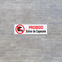 Ver imagem 3 de Combo 6 Placas De Sinalização Proibido Entrar De Capacete 30x10 Acesso - P-26/2 F9e
