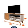Rack de Televisão até 50 Polegadas com Porta Nichos - Mod.0324 - Off White/nature - 5