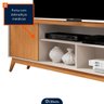 Rack de Televisão até 50 Polegadas com Porta Nichos - Mod.0324 - Off White/nature - 3