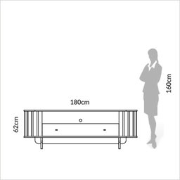 Rack para TV até 60 Polegadas com 1 Gaveta Curvo 100% MDF - 4