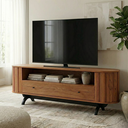 Ver imagem 1 de Rack para TV até 60 Polegadas 100% MDF 180cm Canto Arredondado Marrom