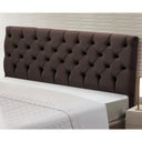Ver imagem 4 de Cabeceira Box Casal King Size Cristal 195cm Corino Marrom