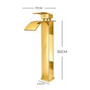 Ver imagem 6 de Torneira de Banheiro com Misturador Monocomando Lavabo de Bancada Luxo Inox Dourada Brinovar