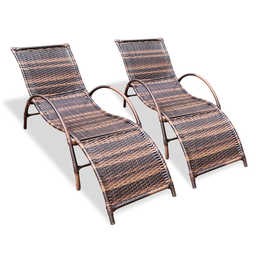 Kit 2 Espreguiçadeiras Piscina Fibra Sintética Copacabana - Argila - 1