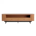 Ver imagem 2 de Rack para TV até 60 Polegadas 100% MDF 220cm Canto Arredondado 2 Gavetas Marrom
