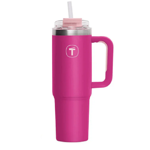 Tupperware Copo Térmico Big T com Canudo 1,1l Rosa T Copo Térmico Big T com Canudo 1,1l