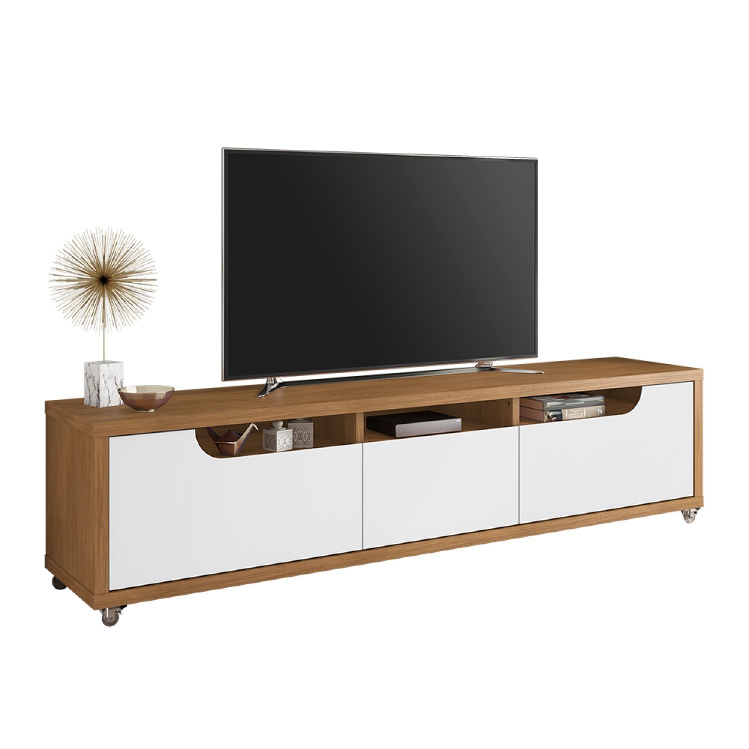 Rack para TV até 79 Polegadas 217cm 3 Gavetas Jersey - 3