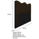 Ver imagem 5 de Cabeceira Solteiro Bari P02 90 cm Para Cama Box Marrom