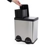 Lixeira Seletiva Dupla Inox Office Healer Simple 2 divisórias de 20L - 4