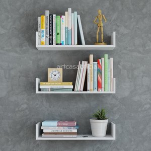Kit 3 Nicho Prateleira para Quarto Madeira Madeira Decoração Multiuso