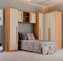 Ver imagem 1 de Dormitório Modulado Dallas 6 Portas 6 Gavetas Cinamomo/Off Arenas Benetil