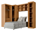 Ver imagem 3 de Dormitório Modulado Dallas 6 Portas 6 Gavetas Cinamomo/Off Arenas Benetil