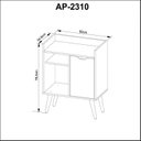 Ver imagem 7 de Aparador Balcão Mesa para Café/Bar Multifuncional Laranja/Amêndoa