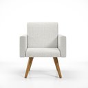 Ver imagem 7 de Kit Namoradeira + 02 Poltronas Decorativas Linho Cor:Linho Bege