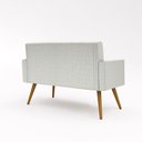 Ver imagem 4 de Kit Namoradeira + 02 Poltronas Decorativas Linho Cor:Linho Bege