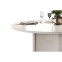 Ver imagem 6 de Sala de Jantar Completa Chanel C/ Tampo Madeirado C/ Vidro Redondo 136x136cm e 6 Cadeiras Vitta Off