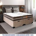 Ver imagem 4 de Cama Box Baú Casal Bipartido Suede + Colchão Molas Ensacadas Texas Prime Colchões 138cm - Suporta