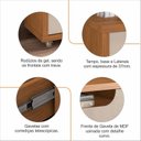 Ver imagem 5 de Rack para TV até 60 Polegadas 160cm 1 Gaveta 2 Portas Jersey