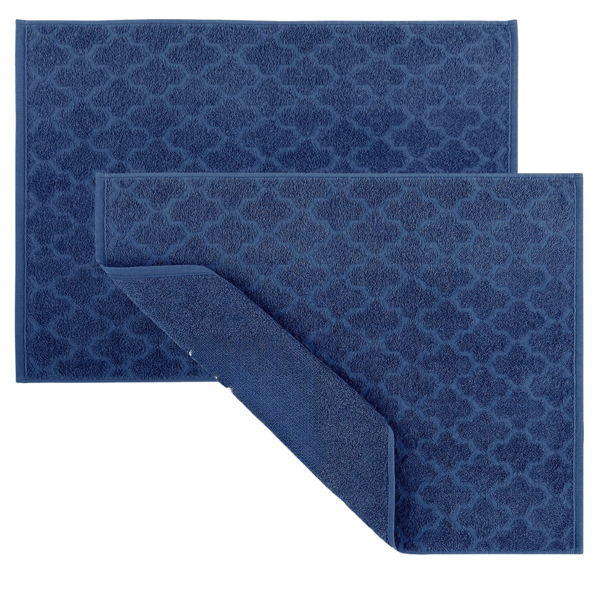 Kit 2 Toalhas de Piso Tapete para Banheiro 50x60cm Cor:azul - 1