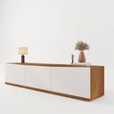 Ver imagem 3 de Rack para TV até 60 Polegadas MDF 180cm 2 Portas 1 Gaveta Eros Branco