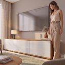 Ver imagem 6 de Rack para TV até 60 Polegadas MDF 180cm 2 Portas 1 Gaveta Eros Branco