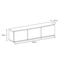 Ver imagem 3 de Rack para TV até 60 Polegadas MDF 180cm 2 Portas 1 Gaveta Eros Bege