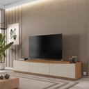 Ver imagem 1 de Rack para TV até 60 Polegadas MDF 180cm 2 Portas 1 Gaveta Eros Bege