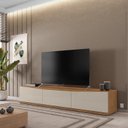 Ver imagem 1 de Rack para TV até 60 Polegadas MDF 180cm 2 Portas 1 Gaveta Eros Bege