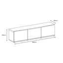 Ver imagem 3 de Rack para TV até 60 Polegadas MDF 180cm 2 Portas 1 Gaveta Eros Bege