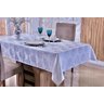 Toalha de Mesa Posta 6 Cadeiras Jantar Festas Ano Novo Reveillon 2,00m x 1,40m Branca - 1