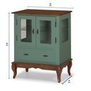 Ver imagem 4 de Cristaleira com 2 Portas e Laterais em Vidro Pés Luiz Xv 60312 Linz Móveis