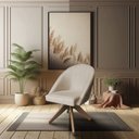 Ver imagem 2 de Kit 02 Poltronas Cadeira Giratória Bela Suede Base de Madeira - Pallazio