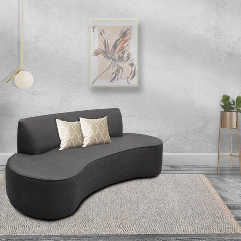 Sofá 02 Lugares 150cm Mônaco Corano Cinza - Nexta Casa