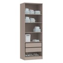Ver imagem 3 de Guarda Roupa Modulado Casal 9 Peças 100% MDF Requinte+ Marrom/Duna Line/Macadâmia
