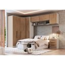 Ver imagem 1 de Guarda Roupa Modulado Casal 9 Peças 100% MDF Requinte+ Marrom/Duna Line/Macadâmia