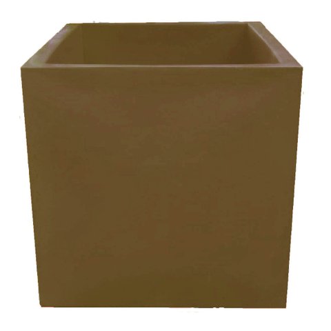 Vaso Planta 50x50 Quadrado Polietileno - MARROM CHOCOLATE 020