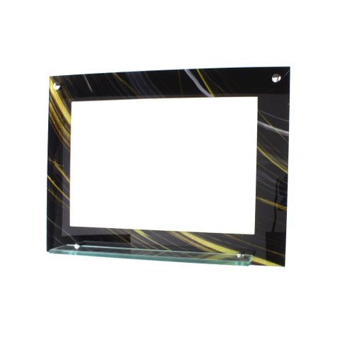 ESPELHO PARA BANHEIRO COM PRATELEIRA 60CM X 45CM MÁRMORE BRANCO DOURADO