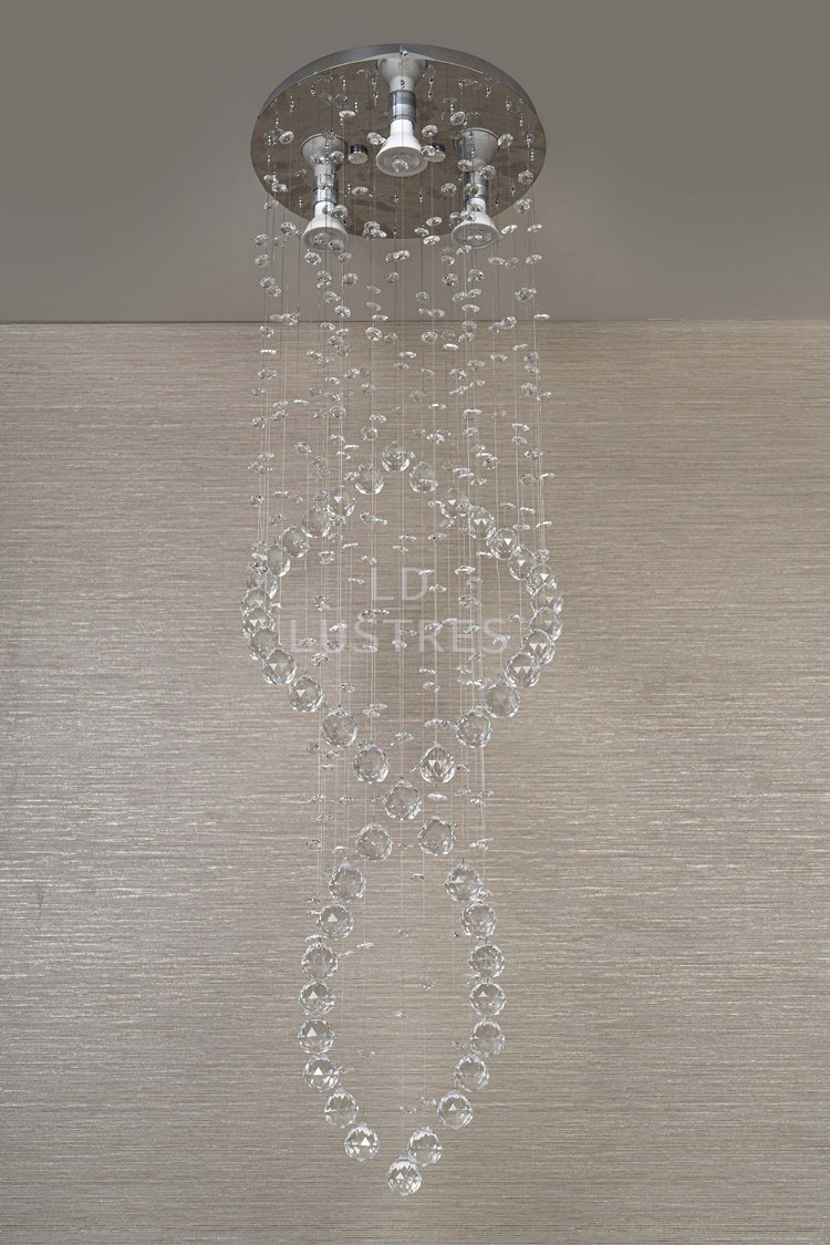 Lustre de Cristal Legítimo K9 30mm para Sala de Estar Quarto:1m/bivolt - 2