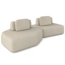 Ver imagem 1 de Sofá Ilha Modular para Sala Living Orgânico 305cm Angra K01 Bouclê Bege - Lyam Decor