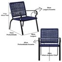 Ver imagem 5 de Poltrona Corda Náutica Porto Rico Alumínio Área Jardim Piscina Trama Original