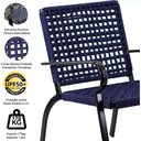 Ver imagem 4 de Poltrona Corda Náutica Porto Rico Alumínio Área Jardim Piscina Trama Original