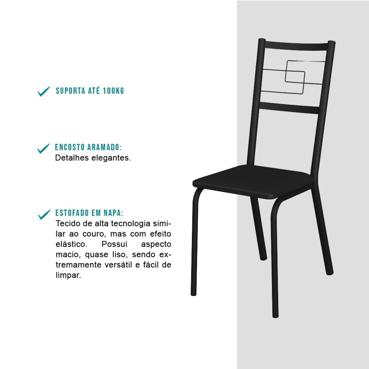 Conjunto 2 Cadeiras Tubo 97cm - 4