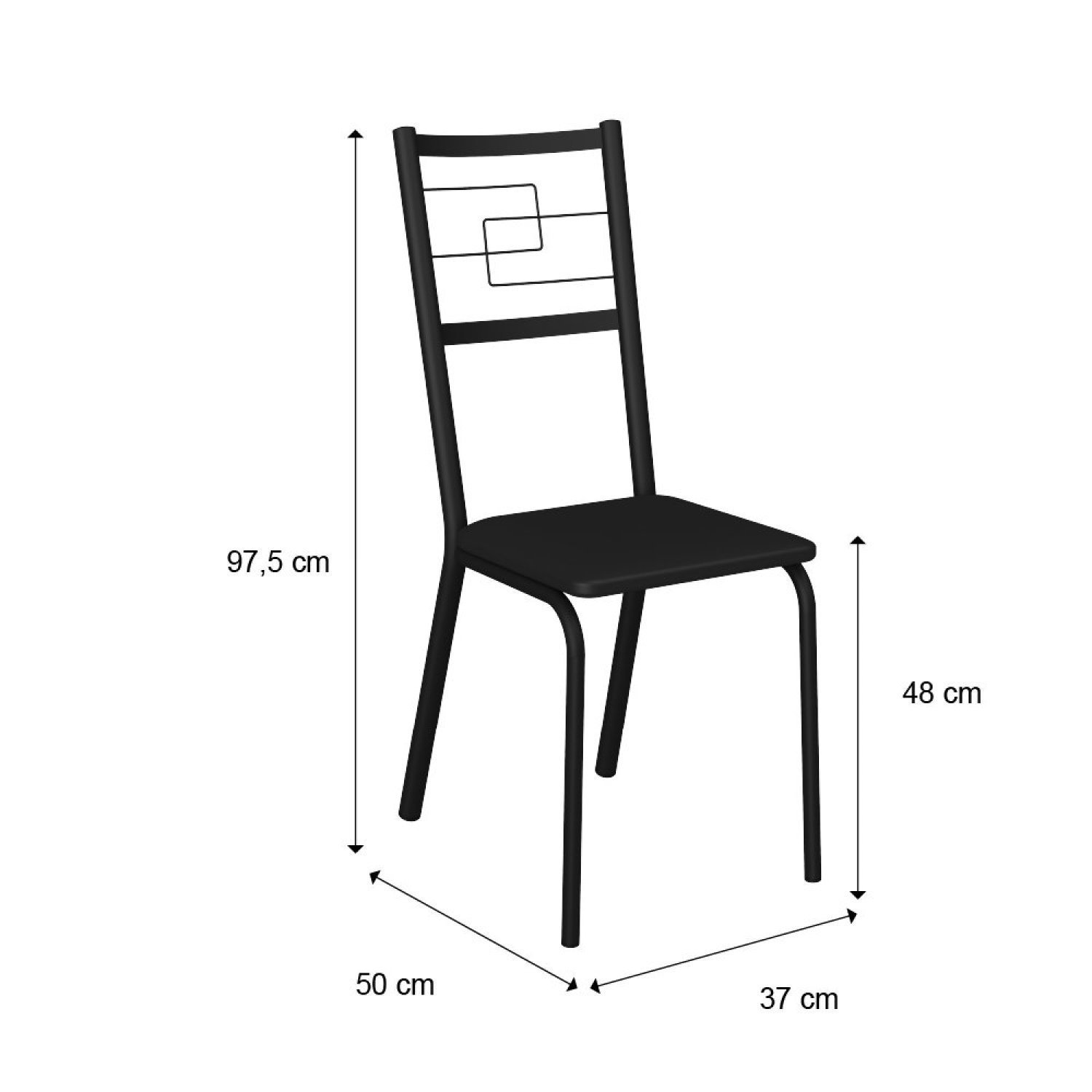 Conjunto 2 Cadeiras Tubo 97cm - 2