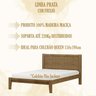 Cama Queen 160 em Madeira Maciça 2809 Prata Freijo Fnt - 4