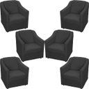 Ver imagem 1 de Kit 6 Poltronas Decorativas Para Sala De Espera Recepção Escritório Consultório Suede