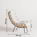 Ver imagem 3 de Poltrona Decorativa em Suede Costela Alta