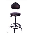 Ver imagem 1 de Cadeira Mocho Caixa Alta Verona com L Duplo Base de Ferro Fixa Corano Preto