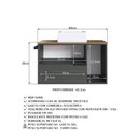 Ver imagem 6 de Gabinete de Banheiro com Cuba 2 Portas 1 Gaveta Toalheiro 80cm Multimóveis Crpro-BAL014 Mel/Grafite
