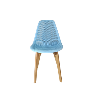 Cadeira Charles Eames Colmeia Solid Wood 131ppf Azul